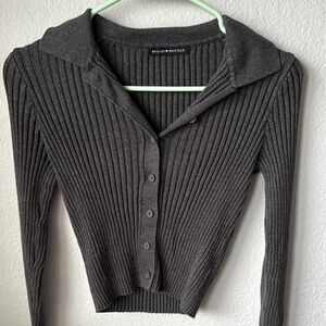 Brandy Melville Grey Ribbed Women's Sweater